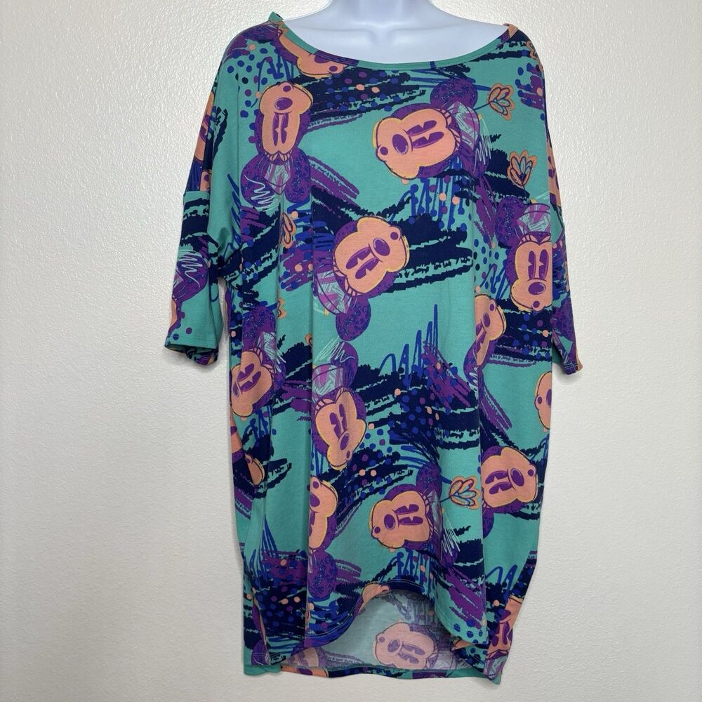 Womens Disney LulaRoe Irma Minnie Mouse XL Shirt High low hem super cute